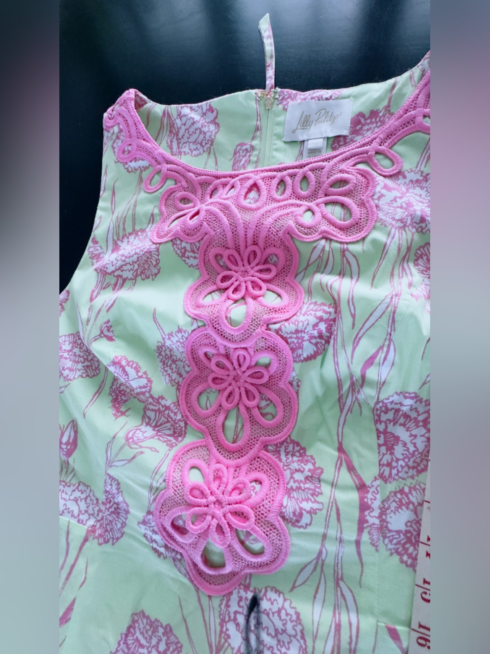 Lilly Pulitzer Elanie Skirted Shift Romper in Pistachio Macaron Alina. Size 12 - Picture 10 of 16